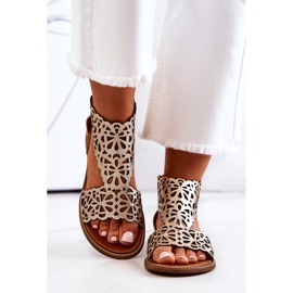Lewski Shoes Sandalias Piel Caladas Lewski 2699/2 Dorado 1