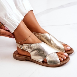Lewski Shoes Sandalias Piel Lewski 3019 Dorado 1
