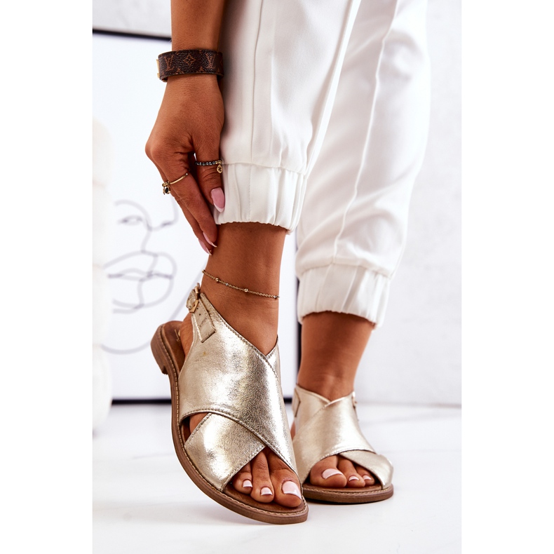 Lewski Shoes Sandalias Piel Lewski 3019 Dorado 2