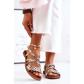 Lewski Shoes Sandalias Piel Caladas Lewski 3022 Dorado 3