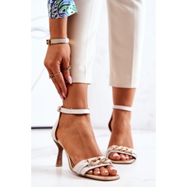 Sandalias Tacón Alto Laura Messi 2366 Beige 3