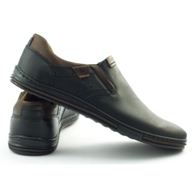 Polbut Zapatos sin cordones 401 de hombre negros marrón 4