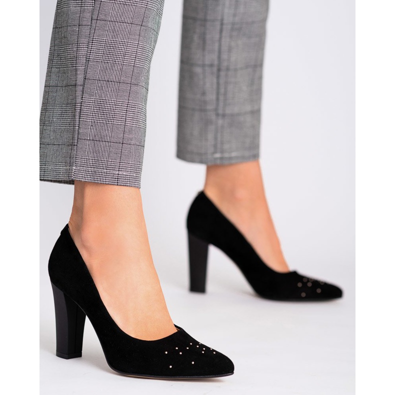 Marco Shoes Bombas negras 1007P con chorros negro 1