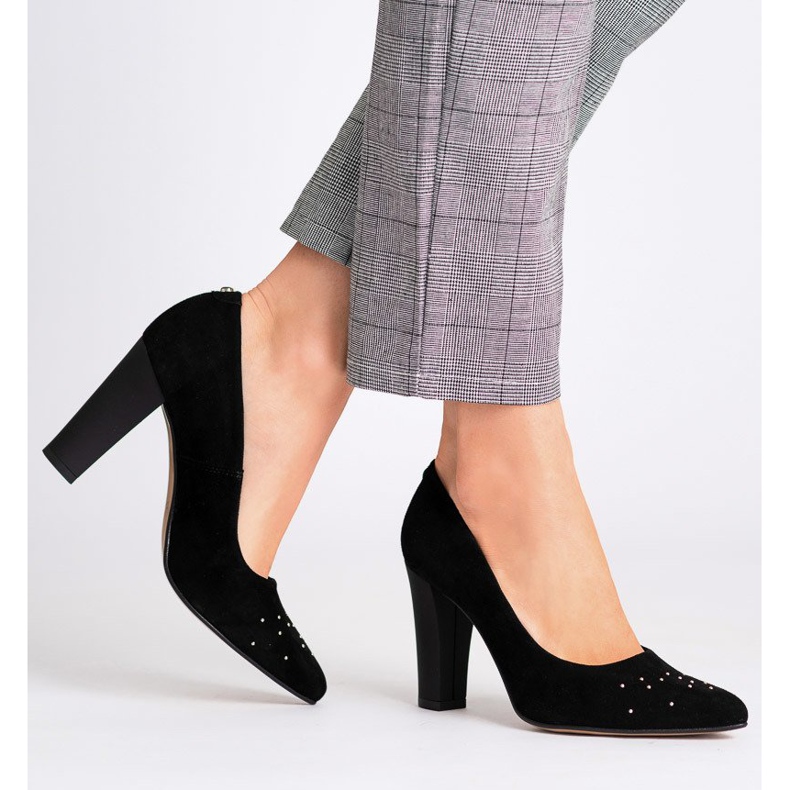 Marco Shoes Bombas negras 1007P con chorros negro 2