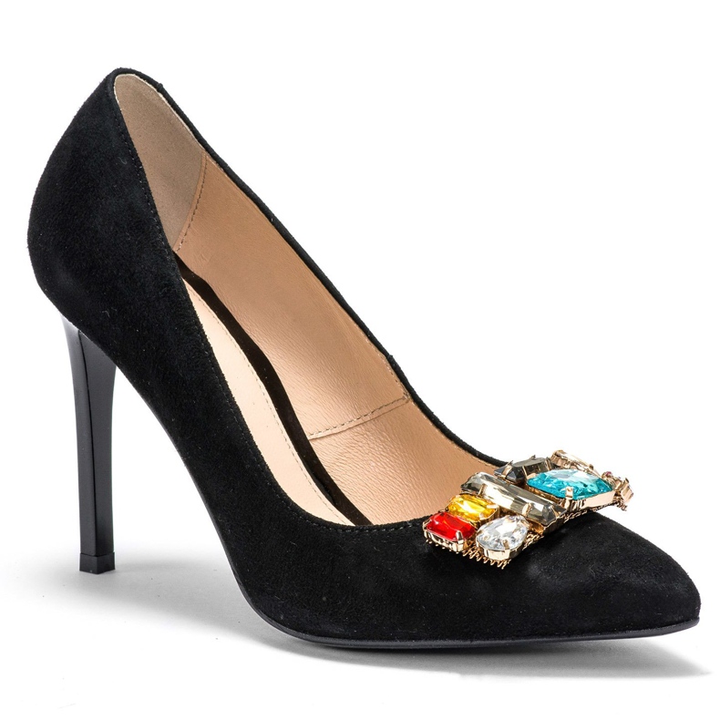 Marco Shoes 1057P tachuelas negras con piedras grandes negro 2