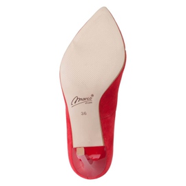 Marco Shoes 1057P tachuelas rojas con piedras grandes rojo 6