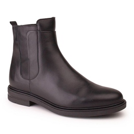 Marco Shoes Botas ligeras con fondo plano de piel flor negra negro 1