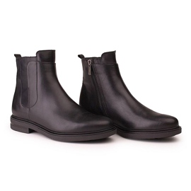 Marco Shoes Botas ligeras con fondo plano de piel flor negra negro 3