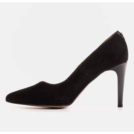 Marco Shoes Elegantes tacones negros de gamuza natural 2
