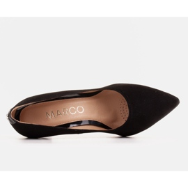 Marco Shoes Elegantes tacones negros de gamuza natural 5