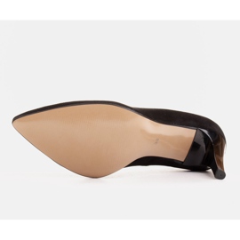 Marco Shoes Elegantes tacones negros de gamuza natural 6
