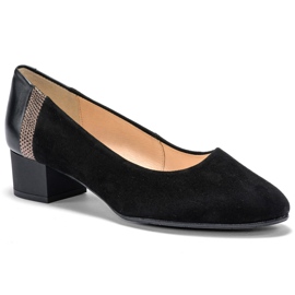 Marco Shoes Zapatos cómodos de tacón bajo negro 1