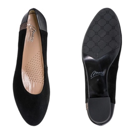 Marco Shoes Zapatos cómodos de tacón bajo negro 2