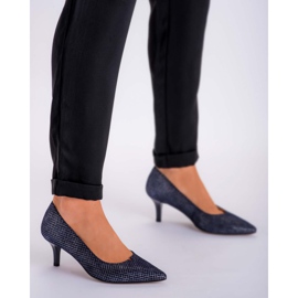 Marco Shoes Cómodos y clásicos tacones altos 1039P azul marino 1