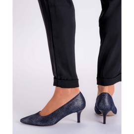 Marco Shoes Cómodos y clásicos tacones altos 1039P azul marino 3