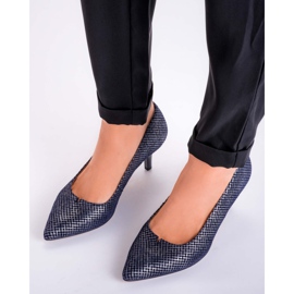 Marco Shoes Cómodos y clásicos tacones altos 1039P azul marino 5