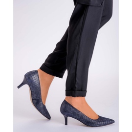 Marco Shoes Cómodos y clásicos tacones altos 1039P azul marino 6