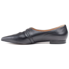 Marco Shoes Bailarinas de mujer negras esbeltas 1332P con correa negro 2