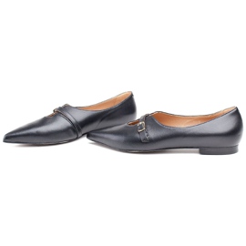 Marco Shoes Bailarinas de mujer negras esbeltas 1332P con correa negro 3