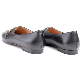 Marco Shoes Bailarinas de mujer negras esbeltas 1332P con correa negro 7