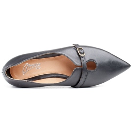 Marco Shoes Bailarinas de mujer negras esbeltas 1332P con correa negro 5