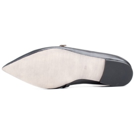 Marco Shoes Bailarinas de mujer negras esbeltas 1332P con correa negro 6