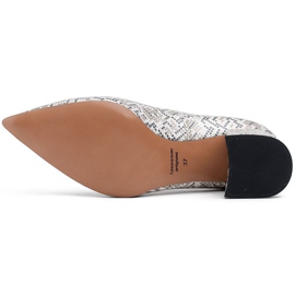 Marco Shoes Zapatos de tacón de mujer elegantes con motivo de serpiente gris 6