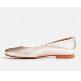 Marco Shoes Bailarinas piel ante dorada dorado 1