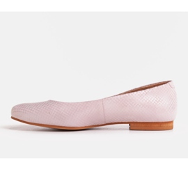 Marco Shoes Bailarinas de ante con baño de plata natural rosado 1
