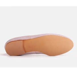 Marco Shoes Bailarinas de ante con baño de plata natural rosado 2