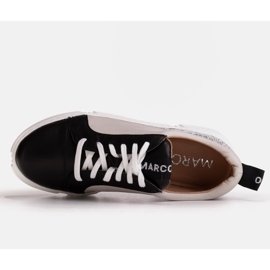 Marco Shoes Deportivas negras de piel ligera con inserto beige negro 3