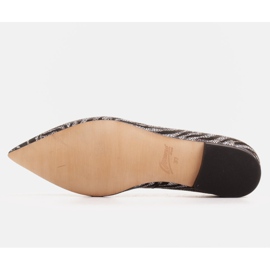 Marco Shoes Bailarinas lordsy de cuero - patrón de pantera negro 4