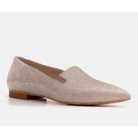 Marco Shoes Bailarinas lords ante beige - patrón de lentejuelas 1
