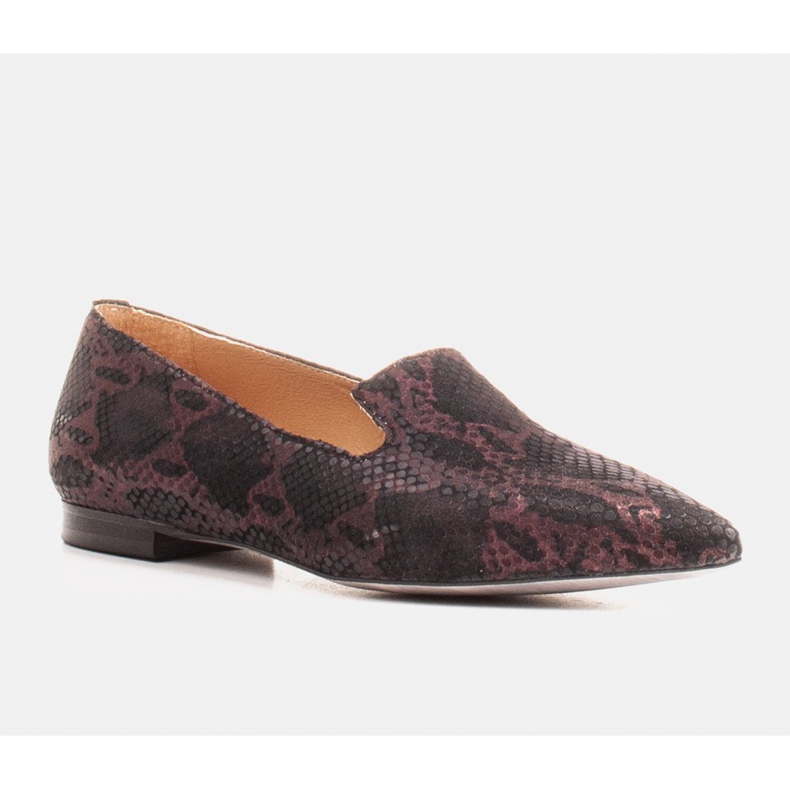 Marco Shoes Bailarinas Lordsy de piel de ante con estampado de piel de serpiente negro 1