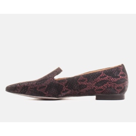 Marco Shoes Bailarinas Lordsy de piel de ante con estampado de piel de serpiente negro 2