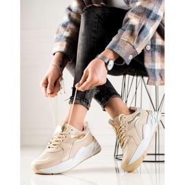 Ideal Shoes Zapatillas en la plataforma beige 2