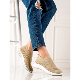 Renda Calzado deportivo calado sin cordones beige 3