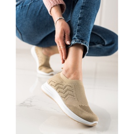 Renda Calzado deportivo calado sin cordones beige 1