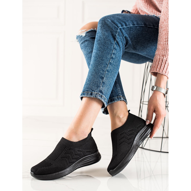 Renda Calzado deportivo calado sin cordones negro 2 Renda Calzado deportivo calado sin cordones negro 2