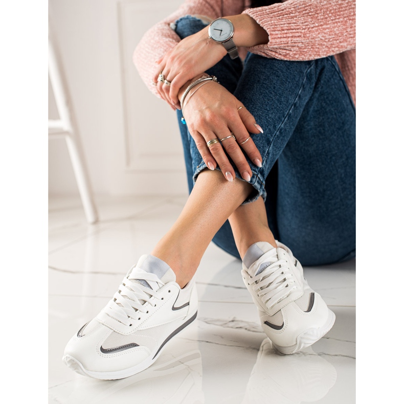 TRENDI Zapatos deportivos ligeros blanco 1