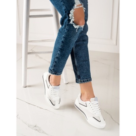 TRENDI Zapatos deportivos ligeros blanco 5