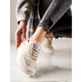 TRENDI Zapatos deportivos ligeros beige 4