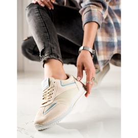 TRENDI Zapatos deportivos ligeros beige 5