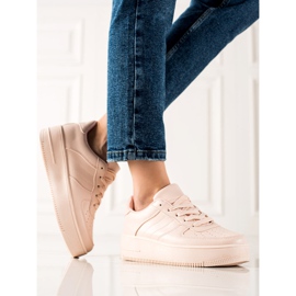 TRENDI Zapatillas clásicas rosas rosado 4