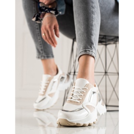 TRENDI Zapatillas con estilo blanco multicolor 1