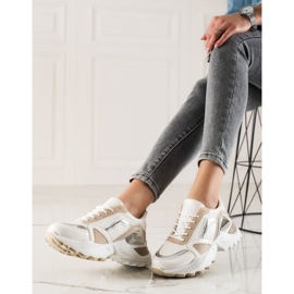 TRENDI Zapatillas con estilo blanco multicolor 2