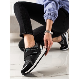 TRENDI Zapatillas con estilo con velcro negro 3