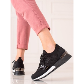 TRENDI Zapatos deportivos con estilo negro 3