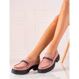 Mocasines La.Fi de moda rosado 1