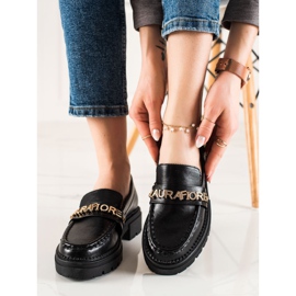 Mocasines La.Fi de moda negro 3
